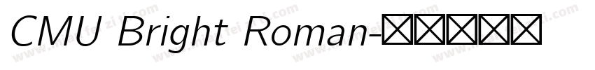 CMU Bright Roman字体转换